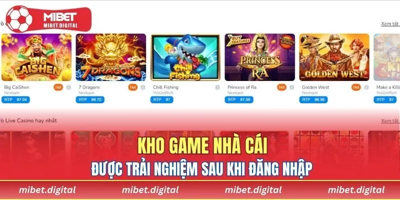 Danh sách game hấp dẫn có tại nhà cái hiện nay